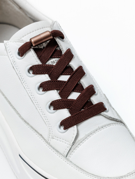 Шнурки BRAUS ЭЛАСТИЧНЫЕ с фиксатором КОРИЧНЕВЫЕ