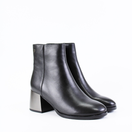 Ботильоны на широком каблуке цвета металлик RESPECT