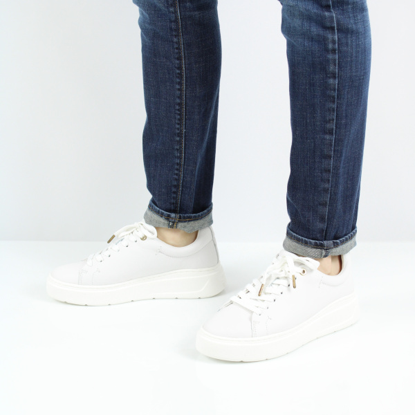 Белые кеды из натуральной кожи TAMARIS