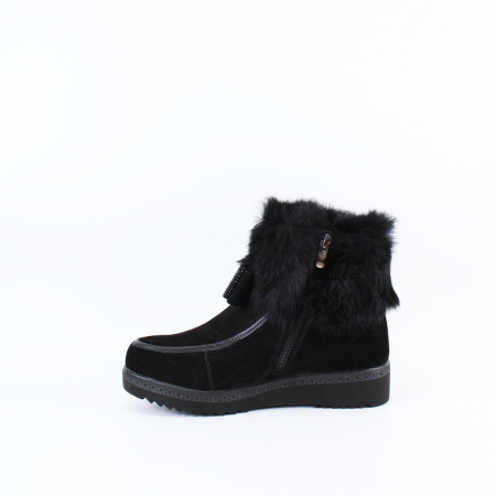 Черные замшевые ботинки с отворотом