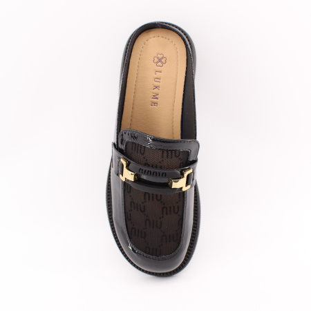 LUKME сабо лаковые в классическо черном исполнении