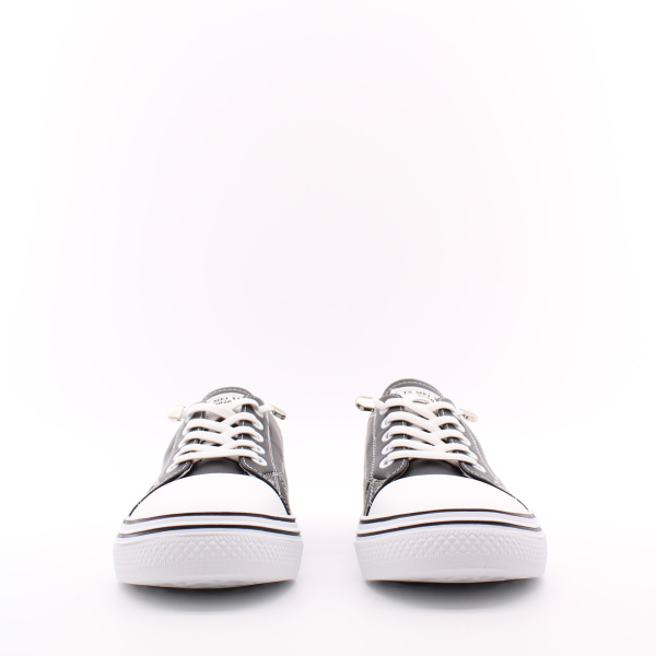 Чёрно-белые кожаные кеды TOFA