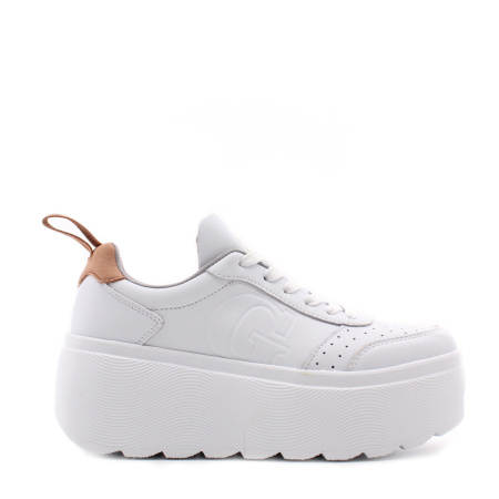 GRUNBERG кеды белые на высокой подошве