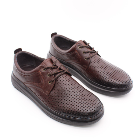 Полуботинки коричневые перфорированные SHOIBERG