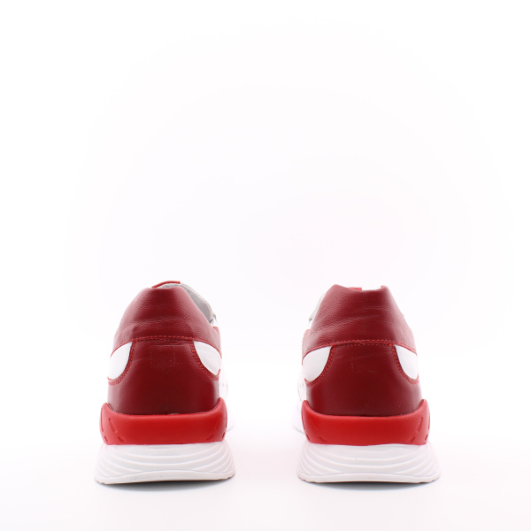 Красно-белые кожаные кроссовки NexPero