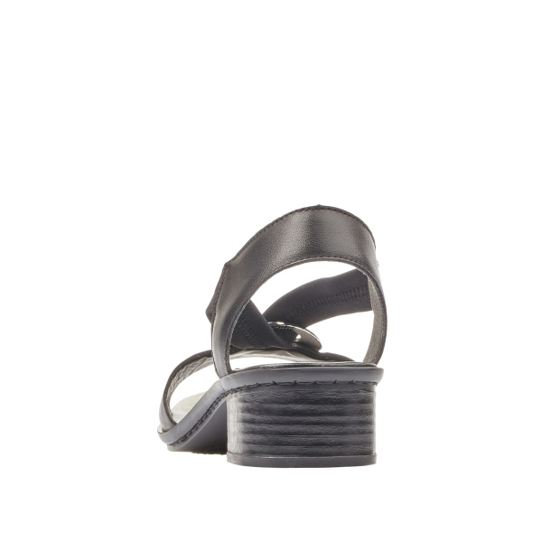 RIEKER черные кожаные босоножки с декором