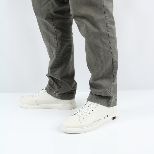 Белые кожаные кеды KRAUS