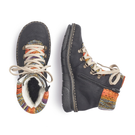 Ботинки с разноцветной вставкой RIEKER