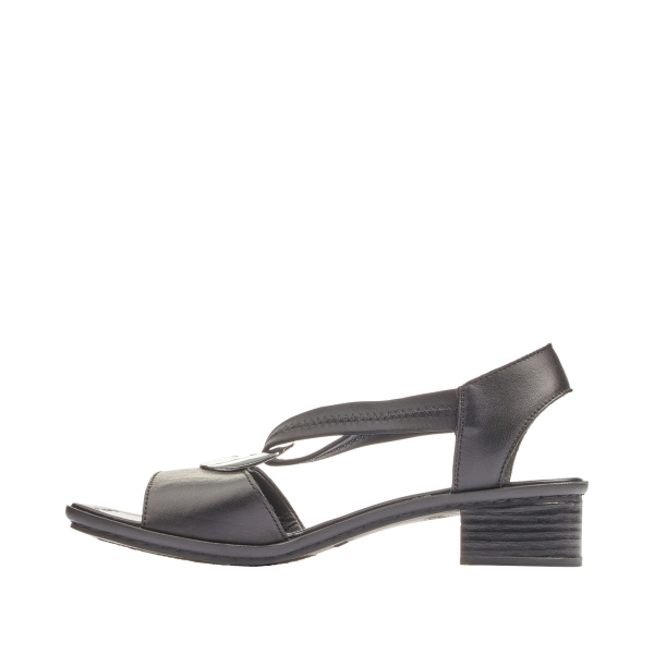 RIEKER черные кожаные босоножки с декором